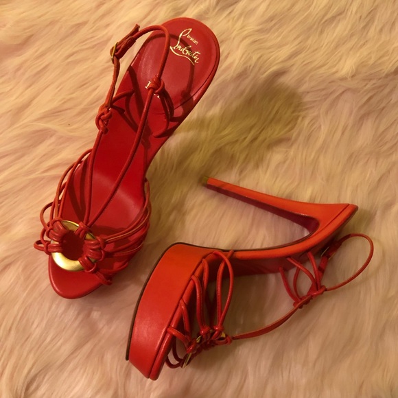 Christian Louboutin Coral Disco Platforms New +Box 37.5 - Picture 2 of 8